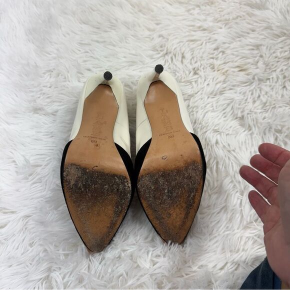 L.A.M.B. CIA Colorblock Leather Pointed Toe Pump Heels - Picture 13 of 14